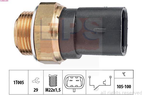 EPS 1-850-241 - Temperature Switch, radiator / air conditioner fan car-mod.net