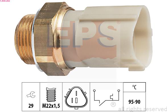 EPS 1-850-262 - Temperature Switch, radiator / air conditioner fan car-mod.net