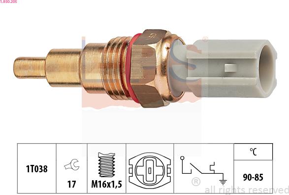 EPS 1-850-205 - Temperature Switch, radiator / air conditioner fan car-mod.net