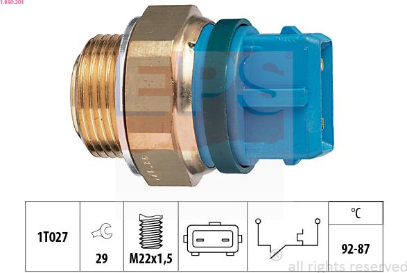 EPS 1-850-201 - Temperature Switch, radiator / air conditioner fan car-mod.net