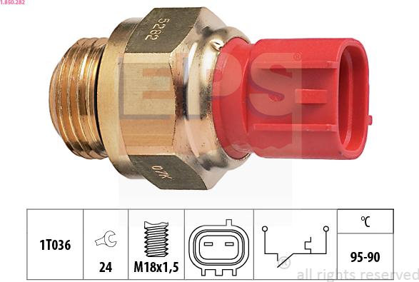 EPS 1-850-282 - Temperature Switch, radiator / air conditioner fan car-mod.net