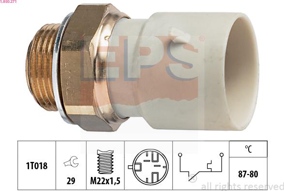 EPS 1-850-271 - Temperature Switch, radiator / air conditioner fan car-mod.net