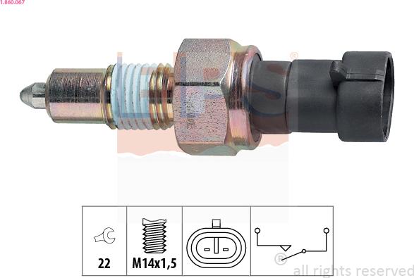 EPS 1.860.067 - Reverse light Switch car-mod.net