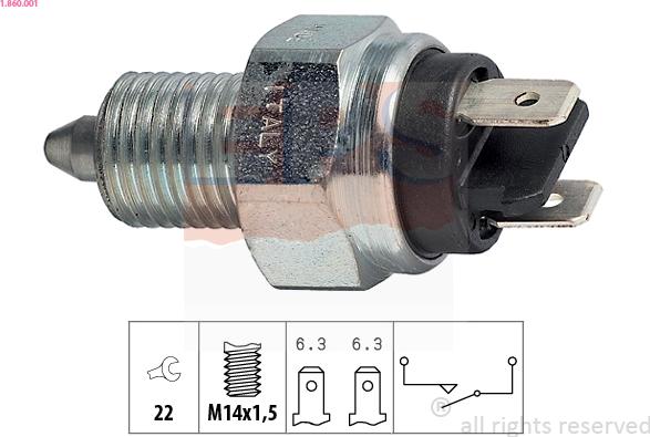 EPS 1.860.001 - Reverse light Switch car-mod.net