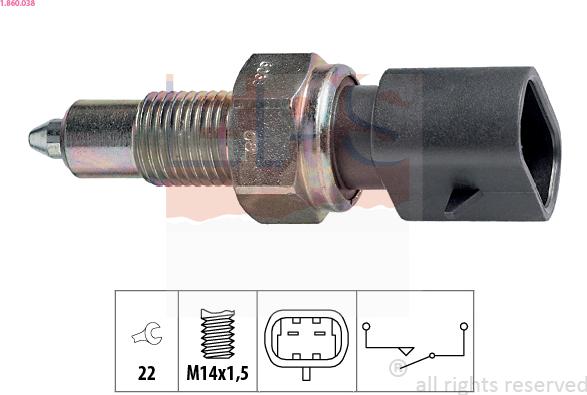 EPS 1.860.038 - Reverse light Switch car-mod.net