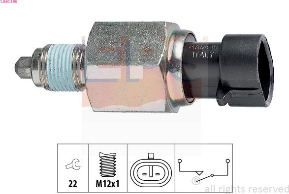 EPS 1.860.196 - Reverse light Switch car-mod.net