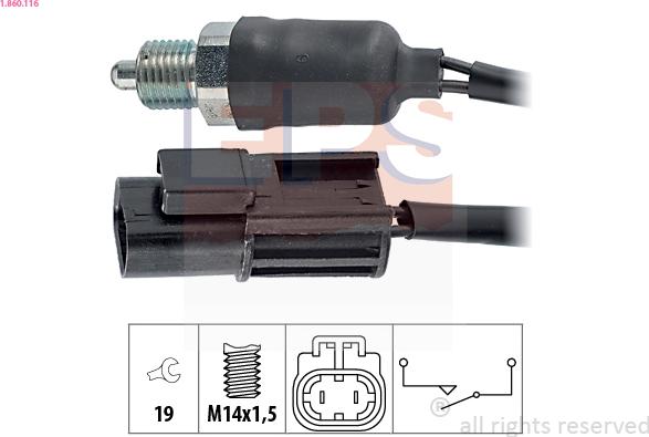 EPS 1.860.116 - Reverse light Switch car-mod.net