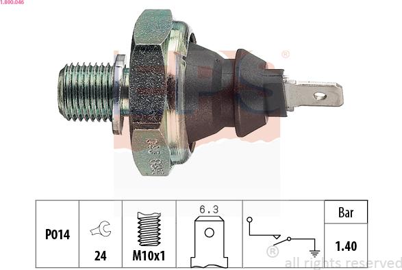 EPS 1.800.046 - Sender Unit, oil pressure car-mod.net