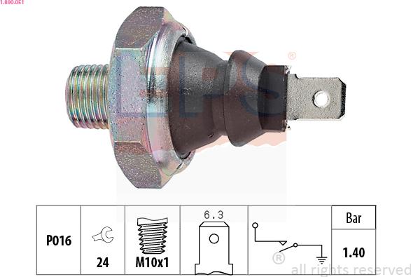 EPS 1.800.051 - Sender Unit, oil pressure car-mod.net