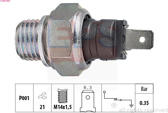 EPS 1.800.006 - Sender Unit, oil pressure car-mod.net