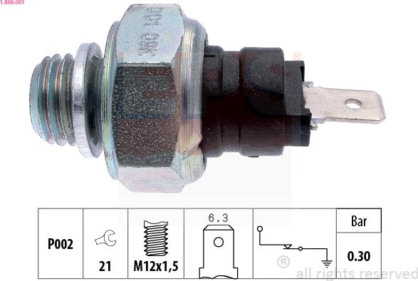 EPS 1.800.001 - Sender Unit, oil pressure car-mod.net