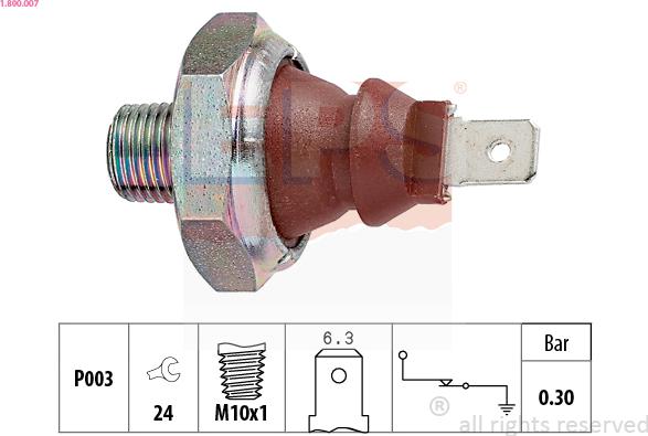 EPS 1.800.007 - Sender Unit, oil pressure car-mod.net