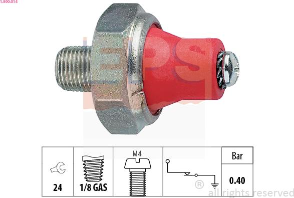 EPS 1.800.014 - Sender Unit, oil pressure car-mod.net