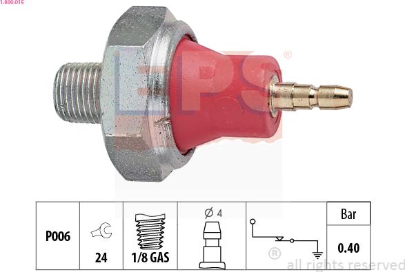 EPS 1.800.015 - Sender Unit, oil pressure car-mod.net