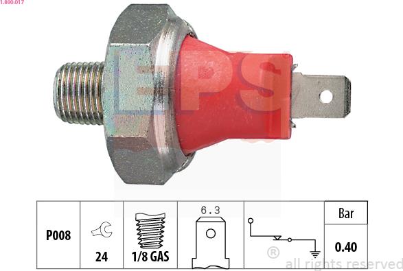 EPS 1.800.017 - Sender Unit, oil pressure car-mod.net