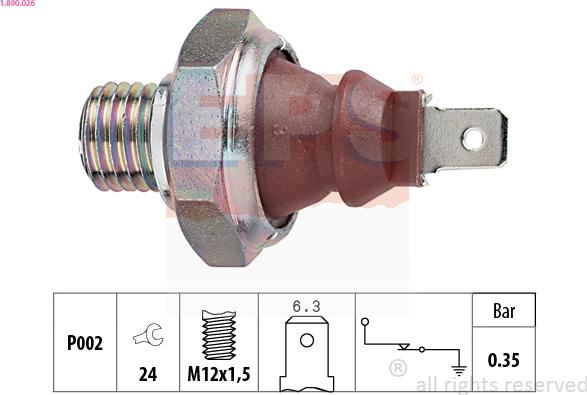 EPS 1.800.026 - Sender Unit, oil pressure car-mod.net