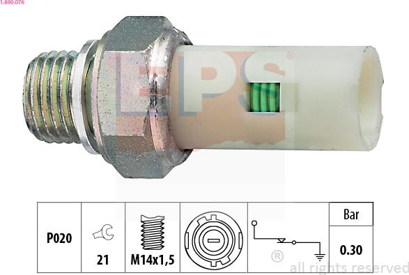 EPS 1.800.076 - Sender Unit, oil pressure car-mod.net