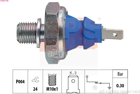 EPS 1.800.108 - Sender Unit, oil pressure car-mod.net