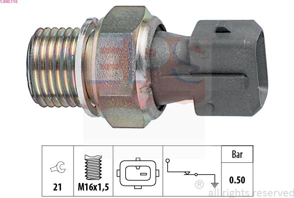 EPS 1.800.116 - Sender Unit, oil pressure car-mod.net