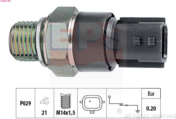 EPS 1.800.189 - Sender Unit, oil pressure car-mod.net