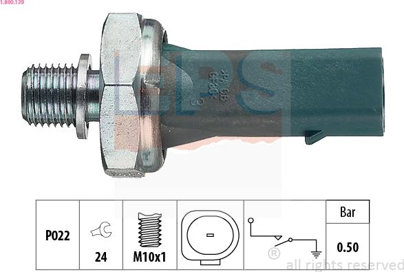 EPS 1.800.139 - Sender Unit, oil pressure car-mod.net