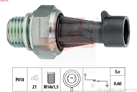 EPS 1.800.129 - Sender Unit, oil pressure car-mod.net