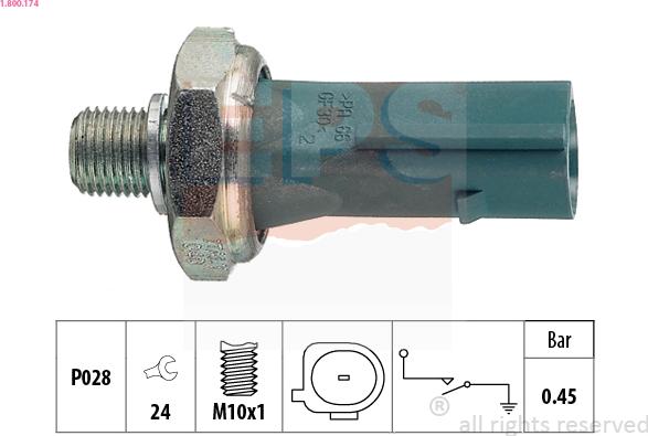 EPS 1.800.174 - Sender Unit, oil pressure car-mod.net