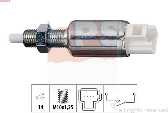 EPS 1.810.258 - Switch, clutch control (cruise control) car-mod.net