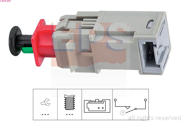 EPS 1.810.207 - Switch, clutch control (cruise control) car-mod.net
