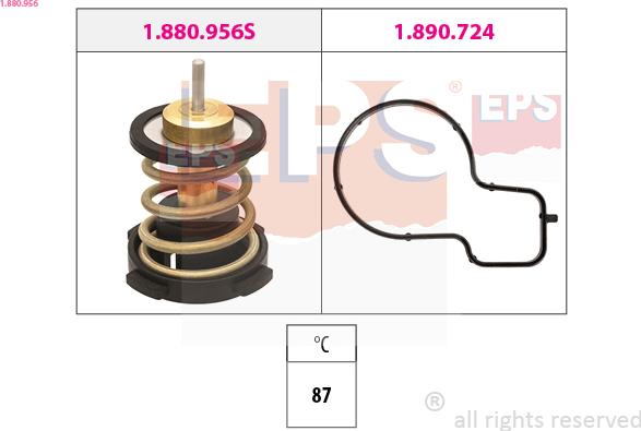 EPS 1.880.956 - Coolant thermostat / housing car-mod.net
