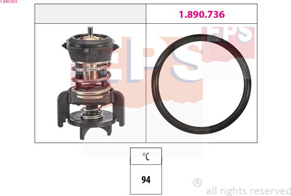 EPS 1.880.933 - Coolant thermostat / housing car-mod.net