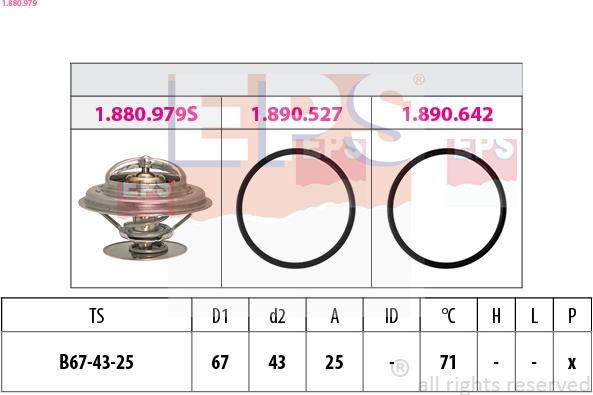 EPS 1.880.979 - Coolant thermostat / housing car-mod.net