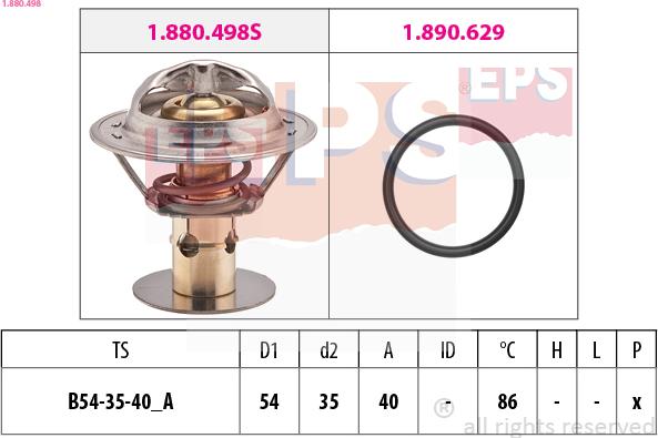 EPS 1.880.498 - Coolant thermostat / housing car-mod.net