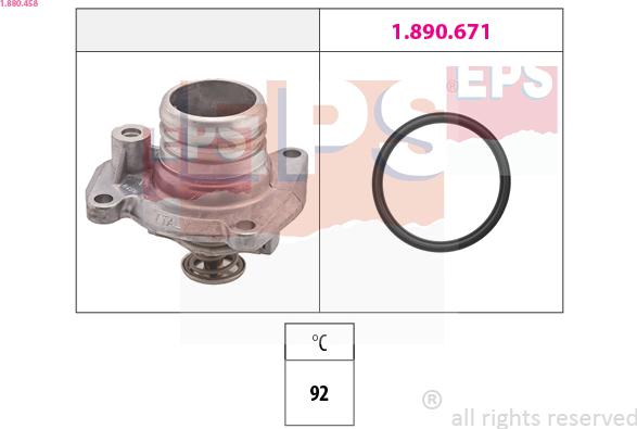 EPS 1.880.458 - Coolant thermostat / housing car-mod.net
