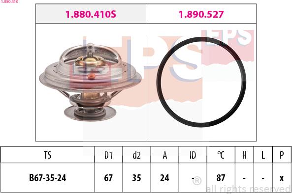 EPS 1.880.410 - Coolant thermostat / housing car-mod.net