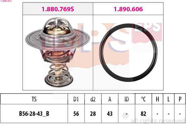 EPS 1.880.413 - Coolant thermostat / housing car-mod.net