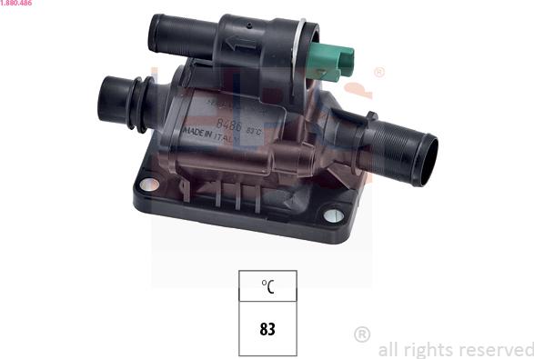 EPS 1.880.486 - Coolant thermostat / housing car-mod.net