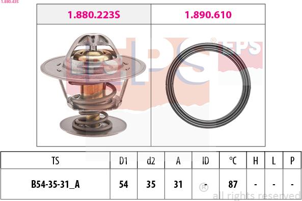 EPS 1.880.435 - Coolant thermostat / housing car-mod.net