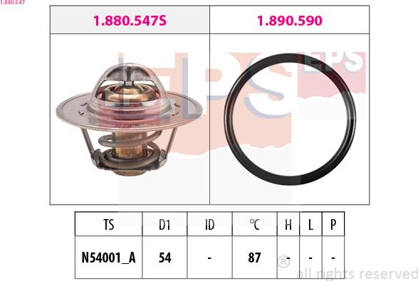 EPS 1.880.547 - Coolant thermostat / housing car-mod.net