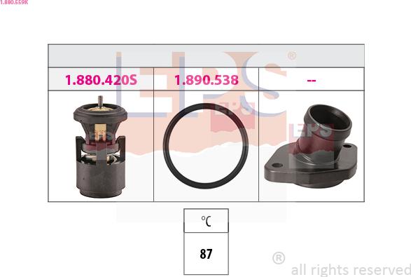EPS 1.880.559K - Coolant thermostat / housing car-mod.net