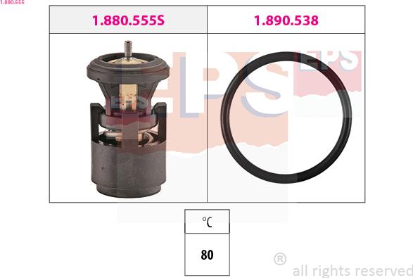 EPS 1.880.555 - Coolant thermostat / housing car-mod.net