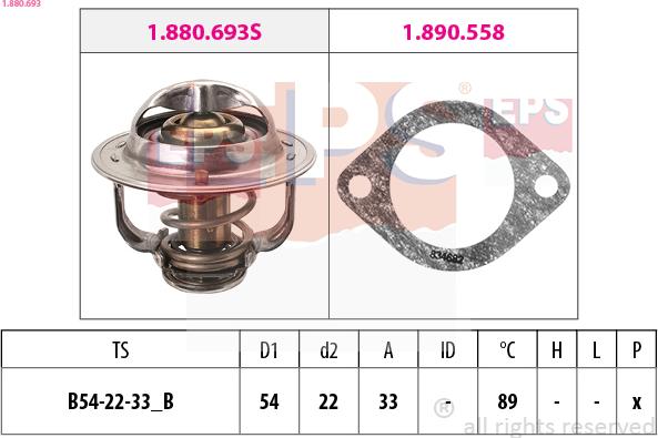 EPS 1.880.693 - Coolant thermostat / housing car-mod.net