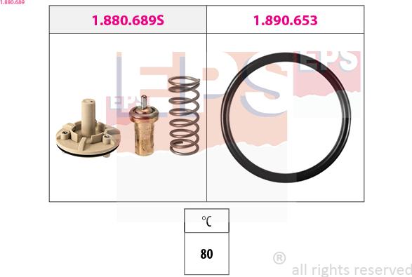 EPS 1.880.689 - Coolant thermostat / housing car-mod.net