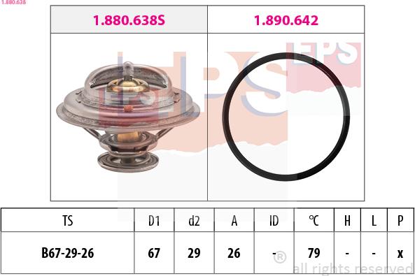 EPS 1.880.638 - Coolant thermostat / housing car-mod.net
