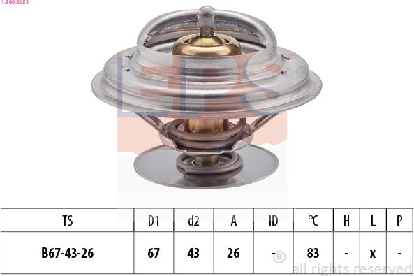 EPS 1.880.625S - Coolant thermostat / housing car-mod.net