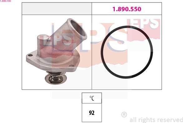 EPS 1.880.196 - Coolant thermostat / housing car-mod.net