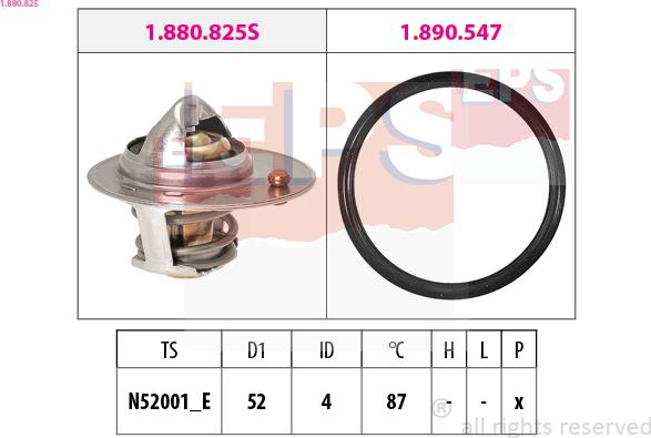 EPS 1.880.825 - Coolant thermostat / housing car-mod.net