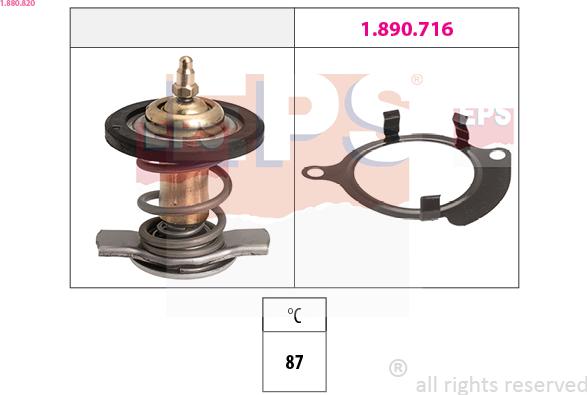 EPS 1.880.820 - Coolant thermostat / housing car-mod.net