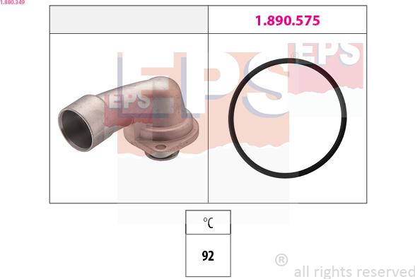 EPS 1.880.349 - Coolant thermostat / housing car-mod.net