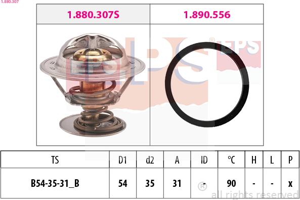 EPS 1.880.307 - Coolant thermostat / housing car-mod.net